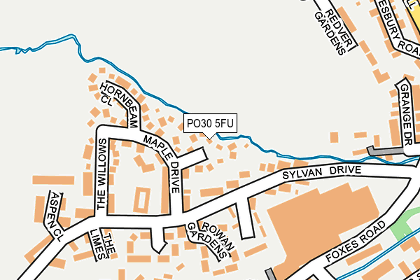 PO30 5FU map - OS OpenMap – Local (Ordnance Survey)