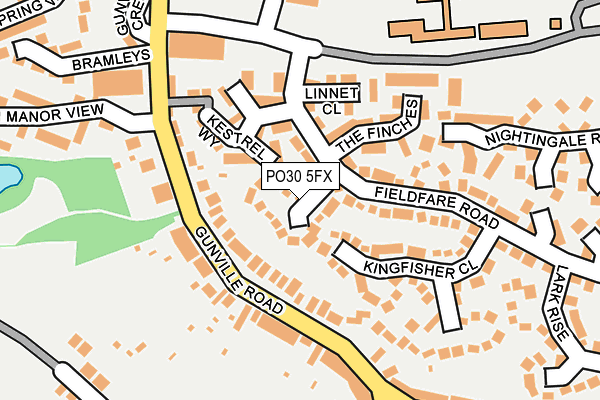 PO30 5FX map - OS OpenMap – Local (Ordnance Survey)