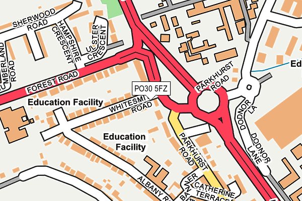 PO30 5FZ map - OS OpenMap – Local (Ordnance Survey)