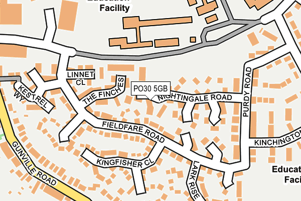 PO30 5GB map - OS OpenMap – Local (Ordnance Survey)