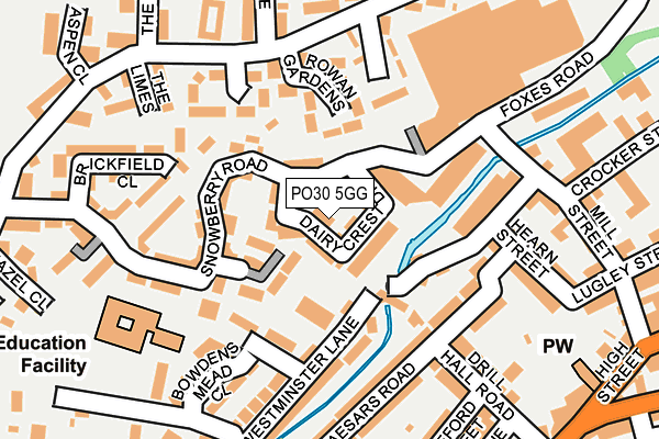 PO30 5GG map - OS OpenMap – Local (Ordnance Survey)