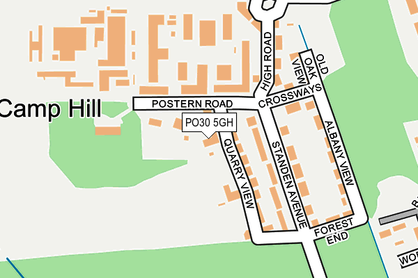 PO30 5GH map - OS OpenMap – Local (Ordnance Survey)