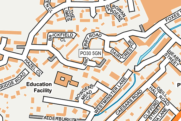 PO30 5GN map - OS OpenMap – Local (Ordnance Survey)