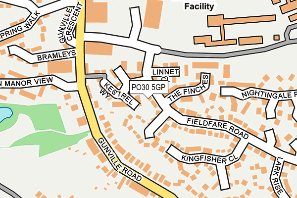 PO30 5GP map - OS OpenMap – Local (Ordnance Survey)