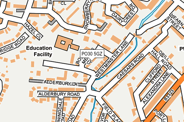 PO30 5GZ map - OS OpenMap – Local (Ordnance Survey)