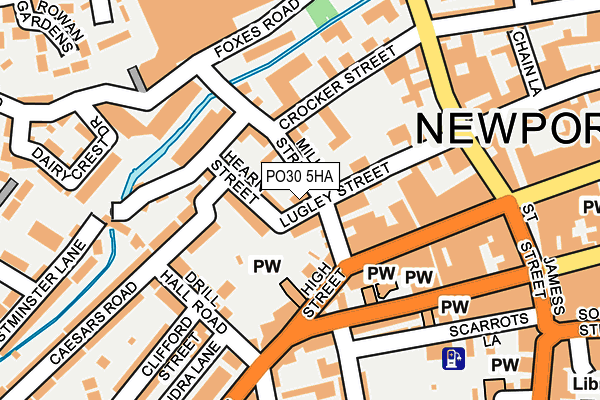 PO30 5HA map - OS OpenMap – Local (Ordnance Survey)