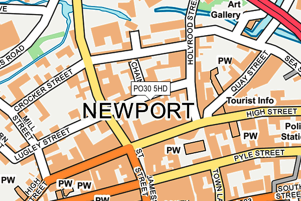 Map of SPORTS PERFORMANCE CENTRE IOW LTD at local scale