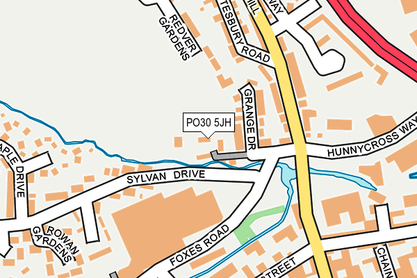PO30 5JH map - OS OpenMap – Local (Ordnance Survey)