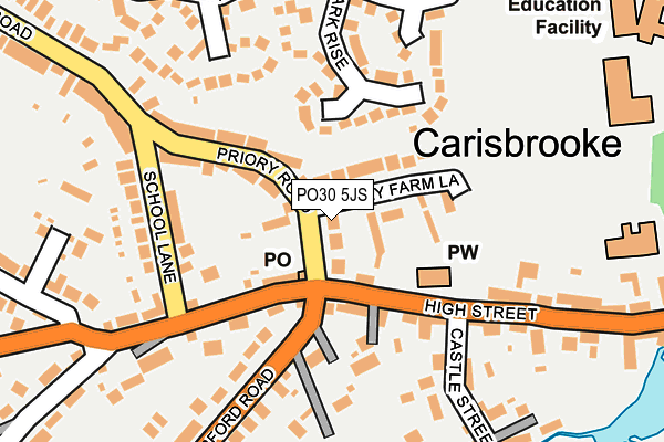 PO30 5JS map - OS OpenMap – Local (Ordnance Survey)