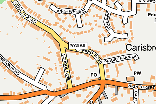 PO30 5JU map - OS OpenMap – Local (Ordnance Survey)