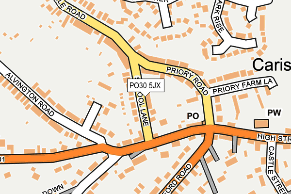 PO30 5JX map - OS OpenMap – Local (Ordnance Survey)