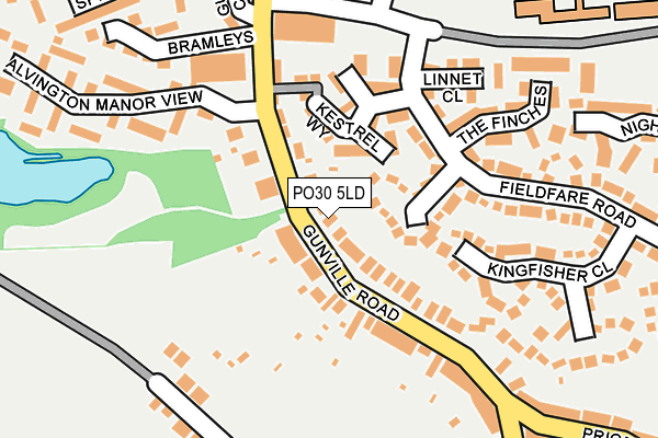 PO30 5LD map - OS OpenMap – Local (Ordnance Survey)