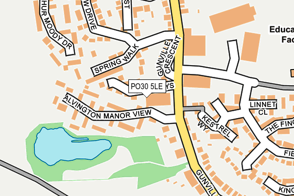 PO30 5LE map - OS OpenMap – Local (Ordnance Survey)