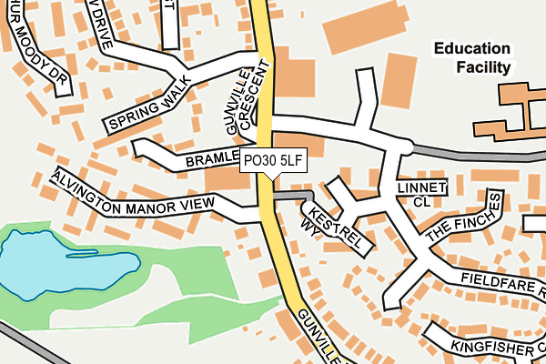 PO30 5LF map - OS OpenMap – Local (Ordnance Survey)