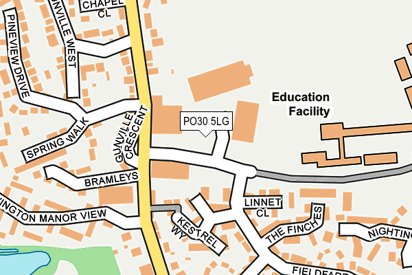 PO30 5LG map - OS OpenMap – Local (Ordnance Survey)
