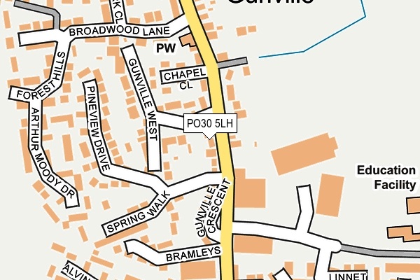 PO30 5LH map - OS OpenMap – Local (Ordnance Survey)