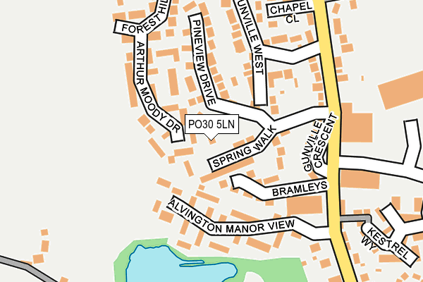 PO30 5LN map - OS OpenMap – Local (Ordnance Survey)