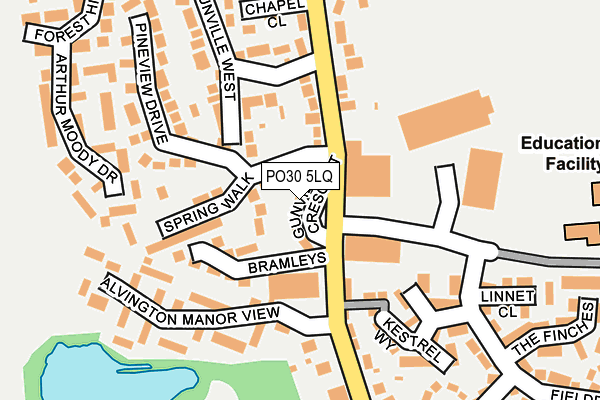 PO30 5LQ map - OS OpenMap – Local (Ordnance Survey)