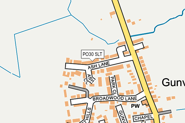 PO30 5LT map - OS OpenMap – Local (Ordnance Survey)