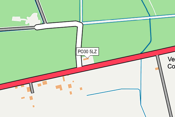 PO30 5LZ map - OS OpenMap – Local (Ordnance Survey)