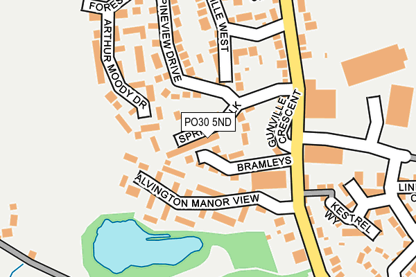 PO30 5ND map - OS OpenMap – Local (Ordnance Survey)