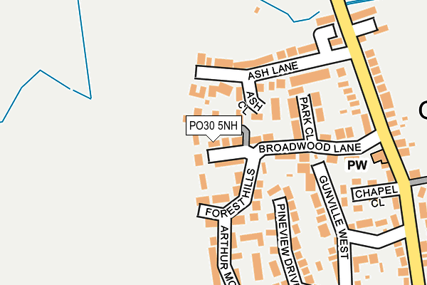 PO30 5NH map - OS OpenMap – Local (Ordnance Survey)