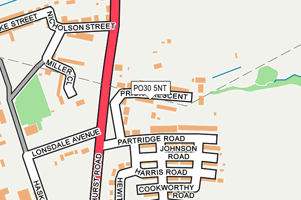 PO30 5NT map - OS OpenMap – Local (Ordnance Survey)