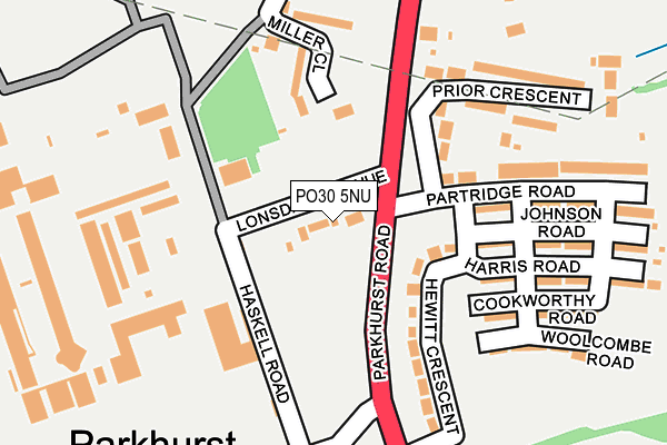 PO30 5NU map - OS OpenMap – Local (Ordnance Survey)
