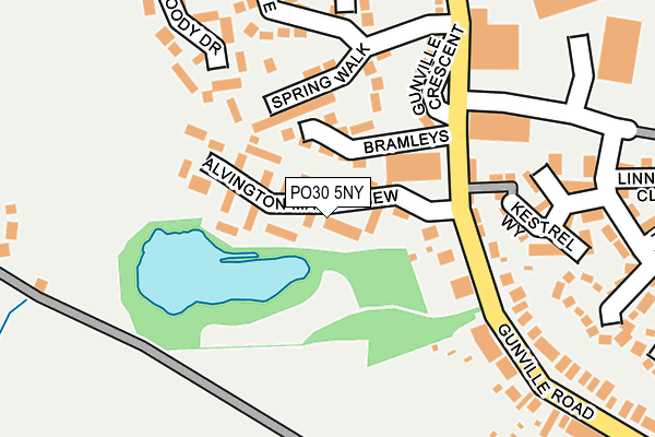 PO30 5NY map - OS OpenMap – Local (Ordnance Survey)