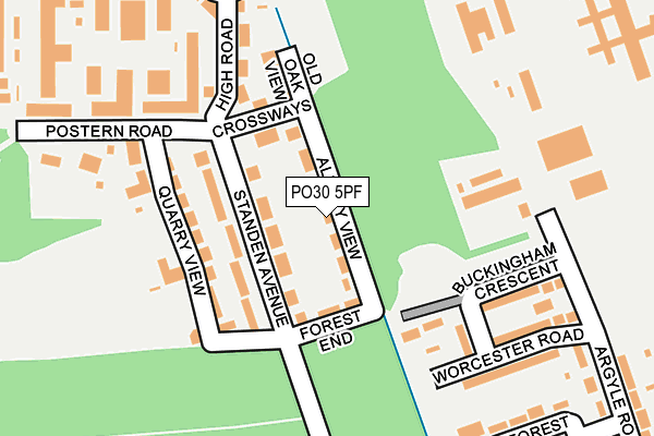 PO30 5PF map - OS OpenMap – Local (Ordnance Survey)