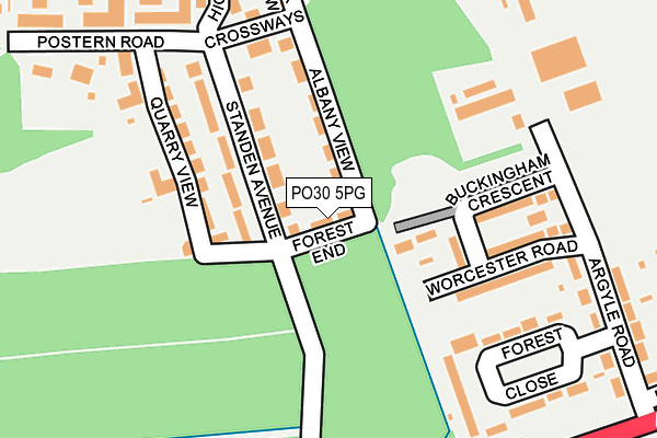 PO30 5PG map - OS OpenMap – Local (Ordnance Survey)