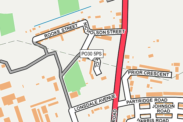 PO30 5PS map - OS OpenMap – Local (Ordnance Survey)