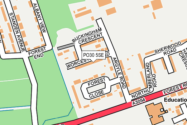 PO30 5SE map - OS OpenMap – Local (Ordnance Survey)
