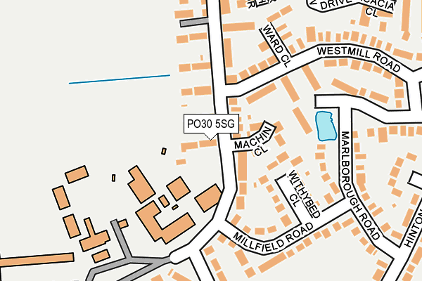 PO30 5SG map - OS OpenMap – Local (Ordnance Survey)