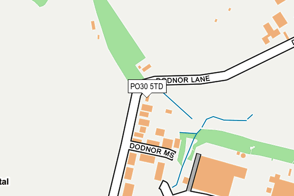 PO30 5TD map - OS OpenMap – Local (Ordnance Survey)