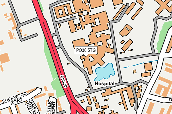 PO30 5TG map - OS OpenMap – Local (Ordnance Survey)