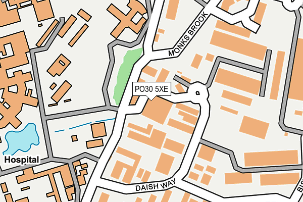 PO30 5XE map - OS OpenMap – Local (Ordnance Survey)