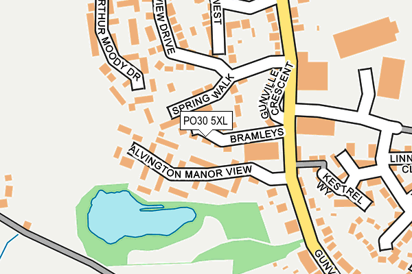 PO30 5XL map - OS OpenMap – Local (Ordnance Survey)