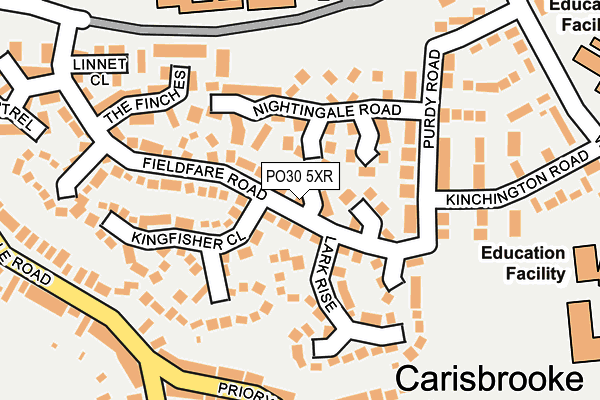 PO30 5XR map - OS OpenMap – Local (Ordnance Survey)
