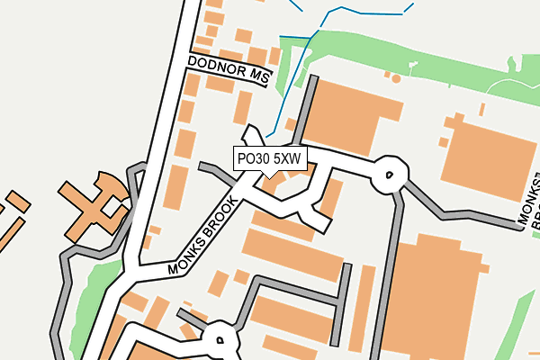 PO30 5XW map - OS OpenMap – Local (Ordnance Survey)