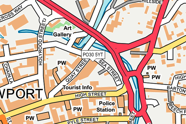 PO30 5YT map - OS OpenMap – Local (Ordnance Survey)