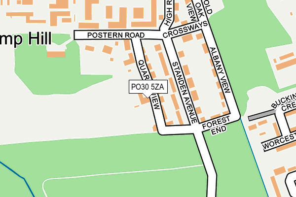 PO30 5ZA map - OS OpenMap – Local (Ordnance Survey)