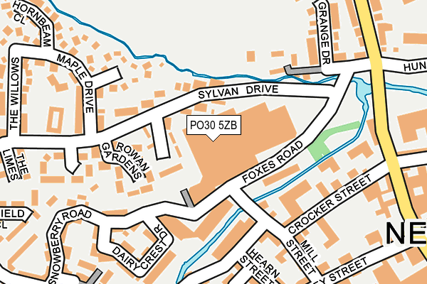 PO30 5ZB map - OS OpenMap – Local (Ordnance Survey)