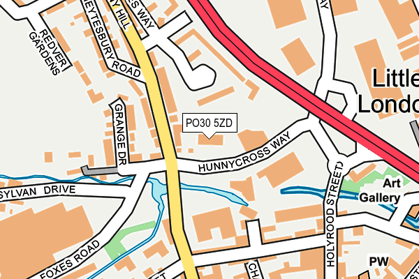 PO30 5ZD map - OS OpenMap – Local (Ordnance Survey)