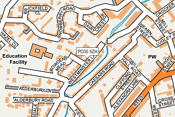 PO30 5ZH map - OS OpenMap – Local (Ordnance Survey)