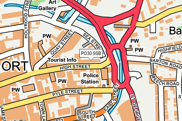 PO30 9SB map - OS OpenMap – Local (Ordnance Survey)
