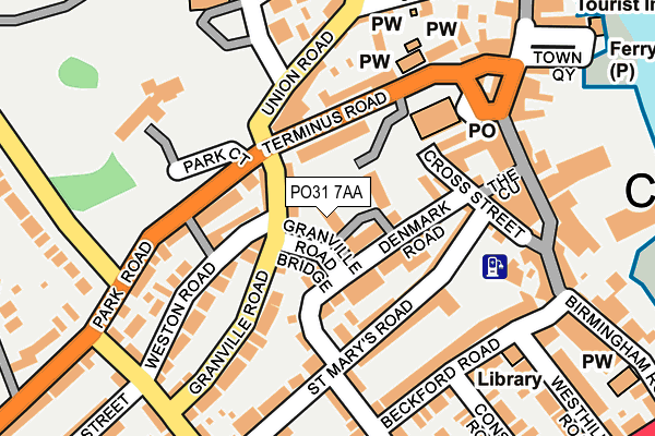 PO31 7AA map - OS OpenMap – Local (Ordnance Survey)
