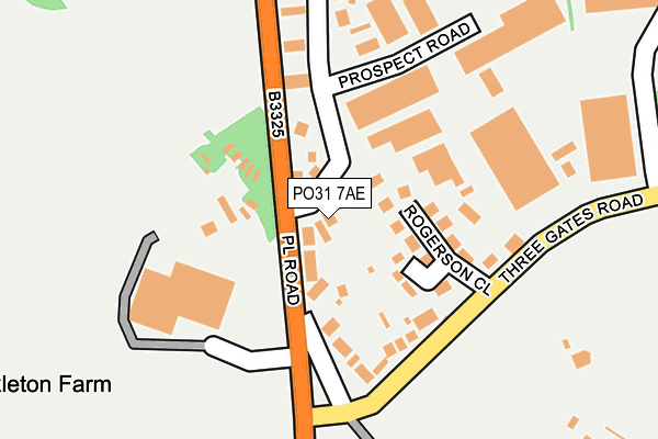 PO31 7AE map - OS OpenMap – Local (Ordnance Survey)