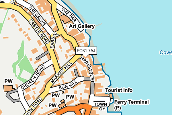 PO31 7AJ map - OS OpenMap – Local (Ordnance Survey)