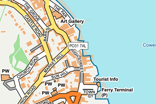 PO31 7AL map - OS OpenMap – Local (Ordnance Survey)
